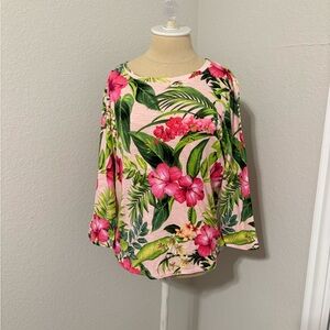 Tommy Bahama Tropical Pink and Green top